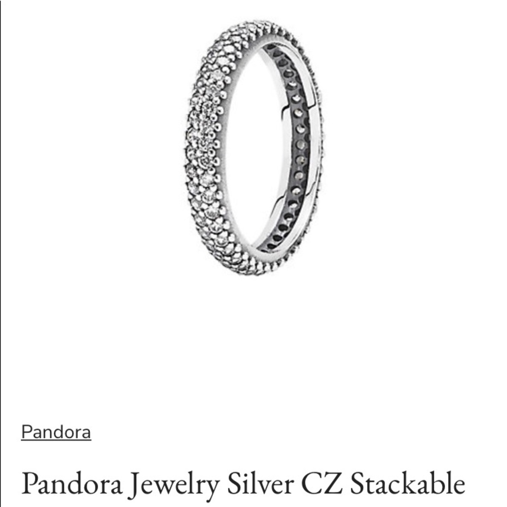 Pandora stackable pavé ring